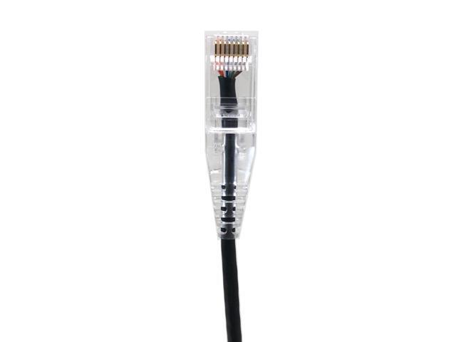 Micro Connectors 25 Feet CAT6A 10Gbps UTP 28 AWG Ultra Slim Ethernet Cable / Black (E09-025B-SLIM)
