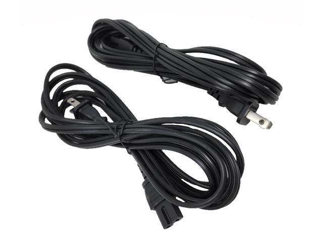 Micro Connectors 10 Feet 2-Prong Polarized Notebook (18AWG) Power Cord NEMA 1-15P To C7 (2-Pack) (M05-125S10-2P)