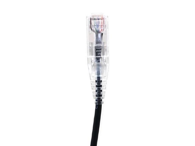 Micro Connectors 50 Feet Ultra Slim CAT 6 Patch Cables (28AWG) Black (E08-050B-SLIM)
