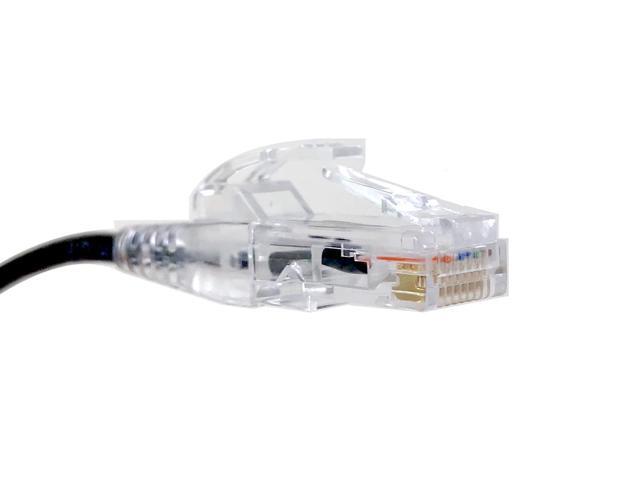 Micro Connectors 50 Feet Ultra Slim CAT 6 Patch Cables (28AWG) Black (E08-050B-SLIM)