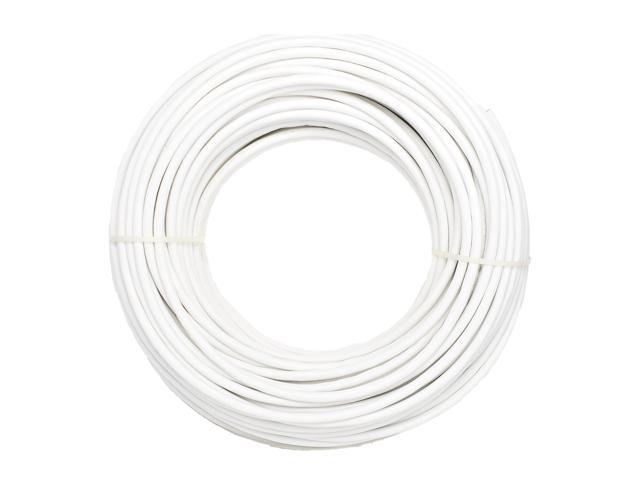 Micro Connectors 250 Feet Cat7 23AWG Solid & Shielded Bulk Ethernet Cable (S/FTP) CMR Riser-rated/White with 10-Pack Universal Shielded RJ45...