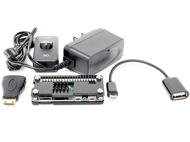 Micro Connectors Raspberry Pi Zero Starter Case Kit with Power Adapter and Cables (RAS-PCS01PWR-BK)