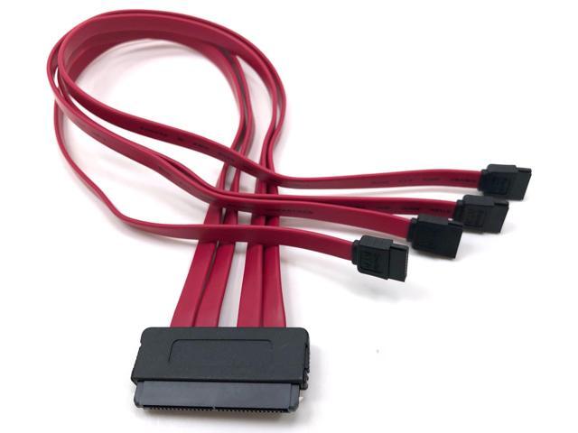 Micro Connectors SAS Controllers/Backplane (SFF-8484) to (4) SATA Hard Drives Cable (F03-1615)