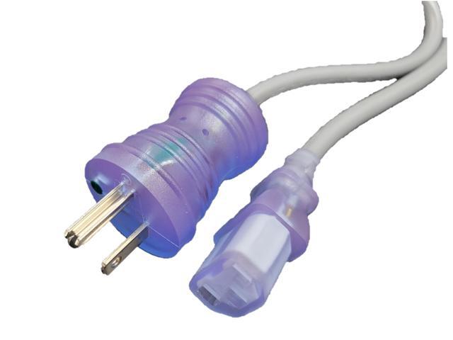 Micro Connectors 15 Feet Hospital Grade AC Power Cord 18AWG (NEMA 5-15PHG to IEC-60320-C13) - Gray (M05-113H18C-15)