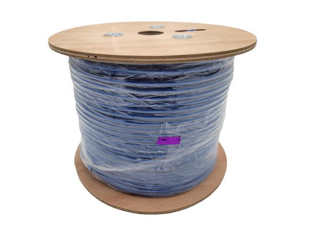 Micro Connectors 1000 feet Cat6 Solid & Shielded (F/UTP) CMR Riser Bulk Ethernet (23AWG) Cable (Blue) (TR4-560SR-BL)