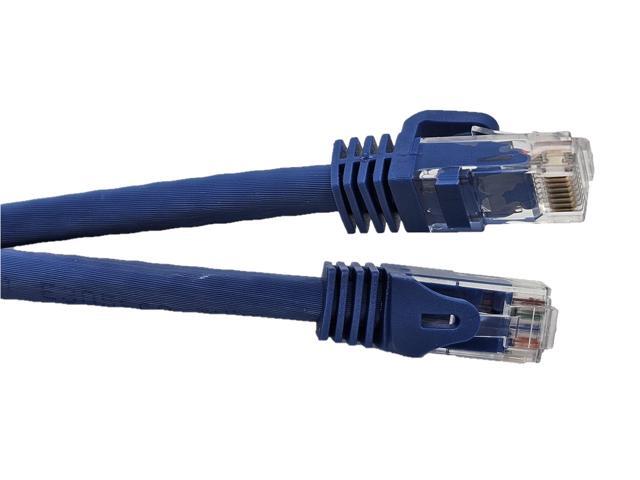 Micro Connectors 10 Feet Cat 6A UTP Ethernet Patch (24 AWG) Cable (Blue) 5-Pack (E09-010BL-5)