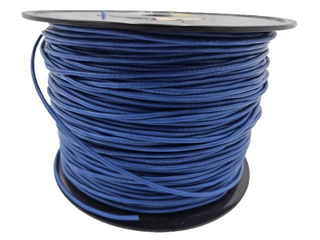 MICRO CONNECTORS 1000 Feet CAT6A Slim UTP Ethernet (28AWG) Bulk Cable Kit-Blue with 100-Boots/100-Connectors (TR4-570BLSL-CBK)