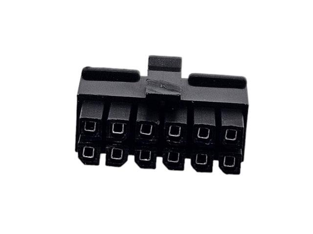 Micro Connectors Premium Sleeved 12-Pin to Dual 8-Pin PCIe GPU for RTX 30 Series Power Extension Cable (300mm) - Black (F04-250BK)