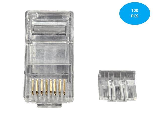 MICRO CONNECTORS 1000 Feet CAT6A Slim UTP Ethernet (28AWG) Bulk Cable Kit-Blue with 100-Boots/100-Connectors (TR4-570BLSL-CBK)