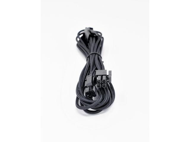 Micro Connectors Premium Sleeved PSU Cable Extension Kit (Black) (F04-240BK-KIT)