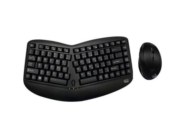 Adesso - Tru-Form Media WKB-1150CB Ergonomic Wireless Membrane Optical Keyboard and Mouse - Black - image 11
