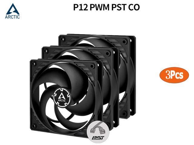 ARCTIC P12 PWM PST CO - 120 mm Case Fan PWM Sharing Technology (PST) Pressure-optimised Dual Ball Bearing for Computer Heat Dissipation Continuous.