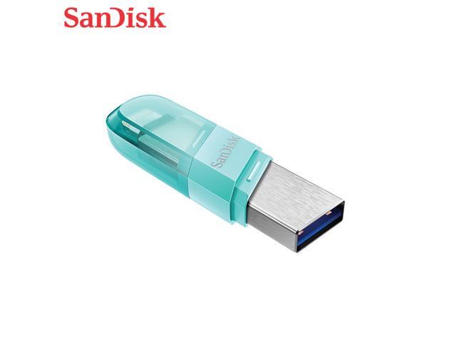 SanDisk 64GB iXpand Flash Drive Flip USB 3.1 Gen 1 USB Type-A & Lightning (SDIX90N-064G-GN6NK)