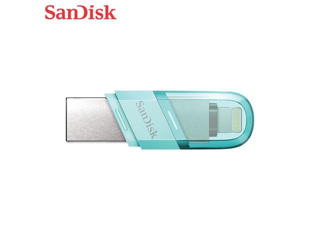 SanDisk 64GB iXpand Flash Drive Flip USB 3.1 Gen 1 USB Type-A & Lightning (SDIX90N-064G-GN6NK)