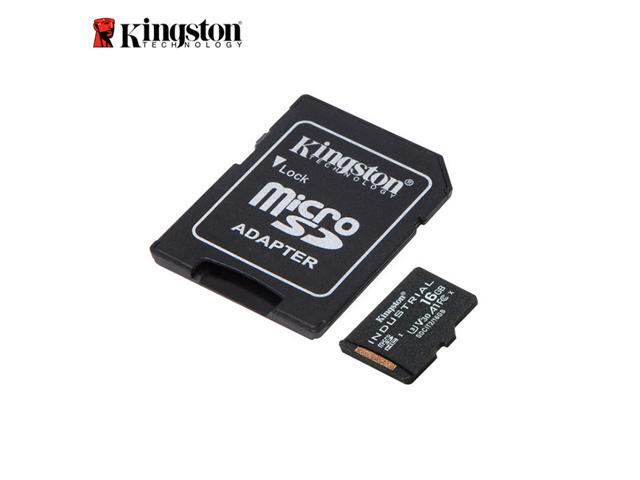Kingston 16GB Industrial microSD UHS-I U3 V30 A1 Memory Card, Includes SD adapter SDCIT2/16GB