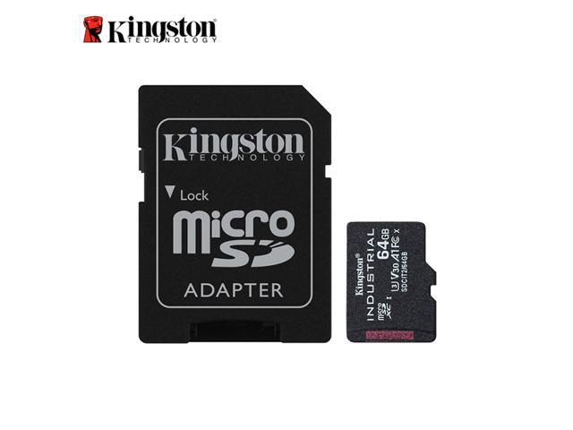 Kingston 64GB Industrial microSD UHS-I U3 V30 A1 Memory Card, Includes SD adapter SDCIT2/64GB
