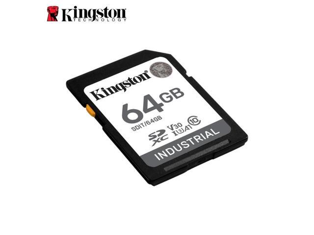 Kingston 64GB Industrial SD Memory Card UHS-I U3 V30 A1 Ideal for Extreme Conditions SDIT/64GB
