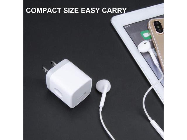 Single Port USB Wall Charger, GiGreen 1A/5V Power Adapter 5 Pack Charging Block Cube Plug Box Compatible Phone X/8/7/Xs/XR/6s/5/SE, Samsung...