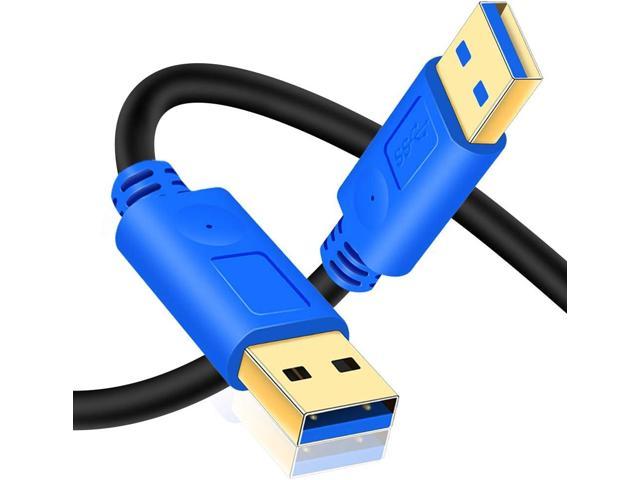 USB 3.0 A to A Male Cable 20ft, USB to USB Cable USB Male to Male Cable Double End USB Cord with Gold-Plated Connector for Hard Drive Enclosures.