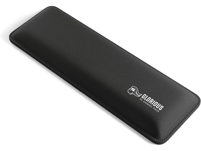 Glorious Wrist Pad/Rest - Compact - Black - Mechanical Keyboards, Stitched Edges, Ergonomic 12x4 inches 25mm/1in Thick (GWR-75) Compact (Black)