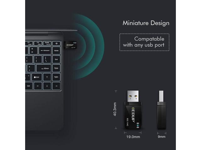 1300Mbps USB 3.0 Wireless WiFi Adapter for PC, USB Wi-Fi Dongle AC Mini Network Adapters 802.11ac 2.4GHz/5GHz Built-in Antenna for Windows...
