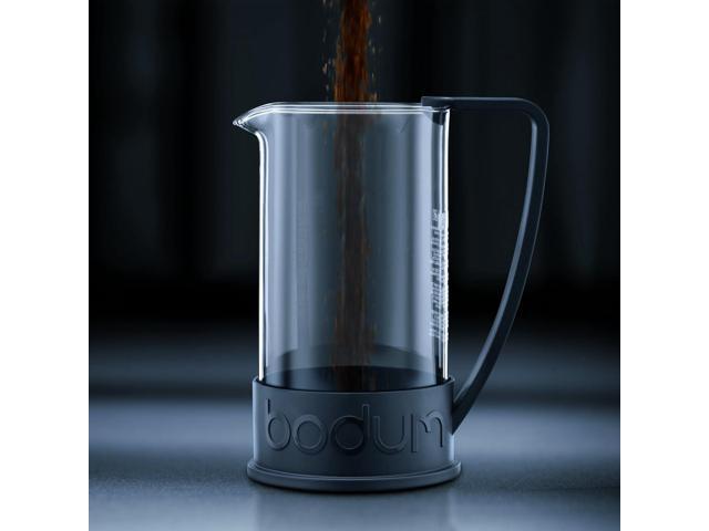 Bodum 51oz Brazil French Press Coffee Maker, High-Heat Borosilicate Glass, Black - Made in Portugal