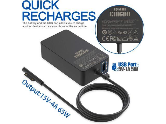Surface Pro Surface Laptop Charger,65W Power Supply Adapter[Updated] for Microsoft Surface Pro 9/8/X/7+/7/6/5/4/3,Surface Laptop...