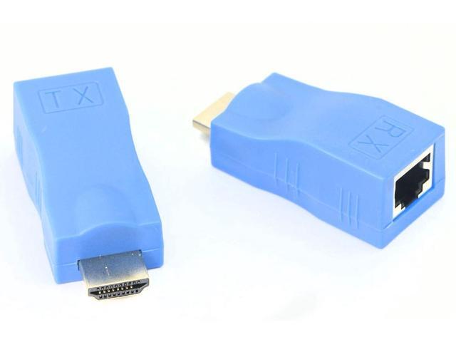 HDMI Extender,HDMI to RJ45 Network Cable Extender Converter Repeater Over Cat 5e /6 /6e1080p up to 30m Extender for HDTV PS4 STB 4K 2K, Request...