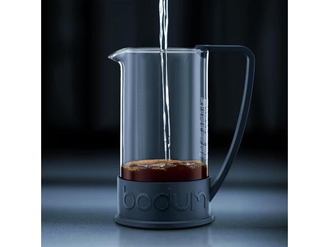 Bodum 51oz Brazil French Press Coffee Maker, High-Heat Borosilicate Glass, Black - Made in Portugal