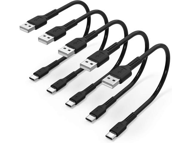 1 Foot Short USB C Cord Fast Charge 5 Pack Durable USB A to USB Type C 3A Fast Charging Cable for Charging Station Compatible with Samsung Galaxy...