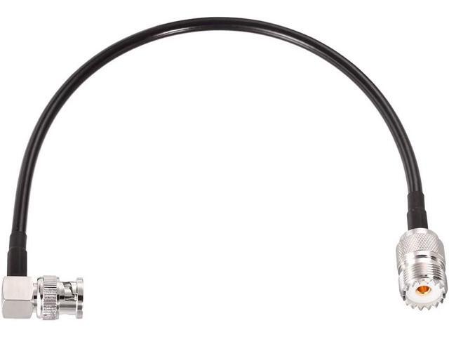 SUPERBAT BNC Male to SO239 RG58 Cable,UHF Female Jack to BNC Male Plug Adapter Jumper Cable for VHF Radio Mobile to Base Antenna scanners,12 Inch,2...