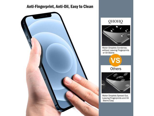 QHOHQ 3 Pack Screen Protector for iPhone 12 Pro Max 6.7' with 2 Pack Tempered Glass Camera Lens Protector, Ultra HD, 9H Hardness, Scratch...