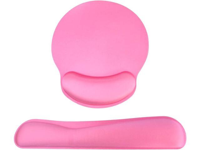 Keyboard Wrist Rest Pad Mouse Pad, Memory Foam, Rest Pads Sets for Comfortable Typing & Wrist Pain Relief, Anti-Slip Rubber Base (Rose Pink)