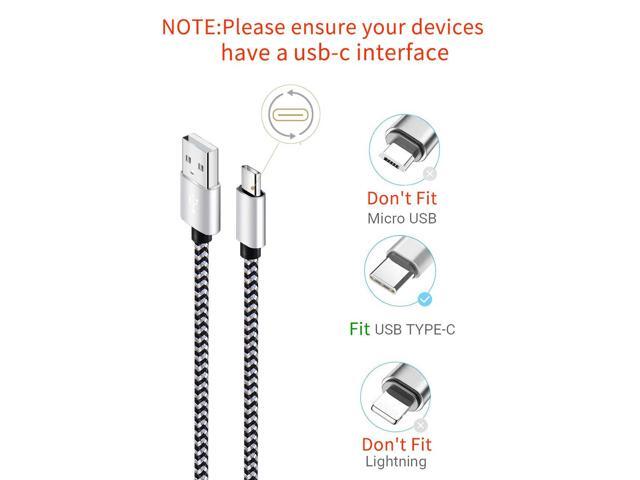 Teeind USB Type C Cable Fast Charging, Tpc001 5 Pack(6Ft 3A) Braided C Charger Cables Compatible with Samsung S10e/note 9/s10/s9/s8 Plus/A80/A50/A20
