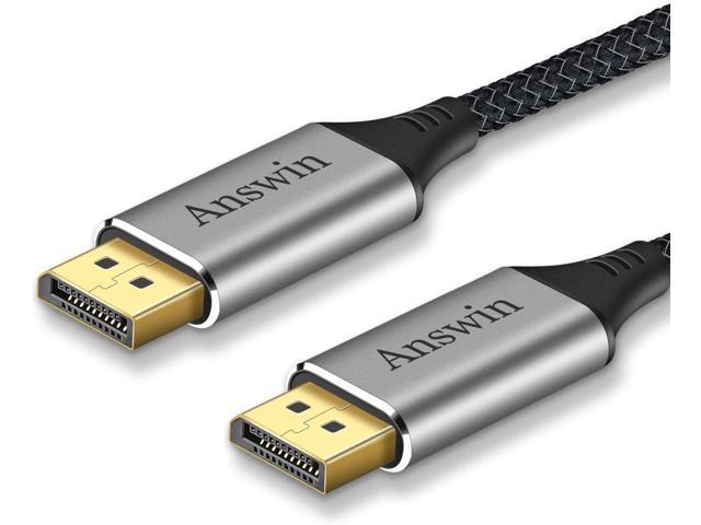 DisplayPort Cable, A 4K DP Cable (4K@60Hz, 1440p@144Hz) 6Ft DisplayPort to DisplayPort Cable Nylon Braided Display Port Cable for PC, Laptop, TV