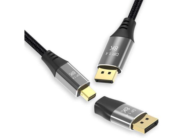 Cable Mini DP to DisplayPort 8K(7680x4320)@60Hz 4K@144Hz 8K Cable with Mini DP Female to DP Male Connector DisplayPort 1.4 DP to Mini DP 8K (2m)
