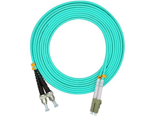 10 Meters 33ft LC to ST Duplex 50/125 10G OM3 Multi-Mode Fiber Optic Cable Jumper Optical Patch Cord LC-ST