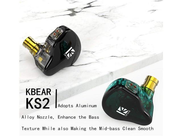 KBEAR KS2 iem, in Ear Monitor Headphones Hybrid 1BA 1DD Wired Earbuds Stereo Bass HiFi IEM Earphone Noise Cancelling High Resolution with...