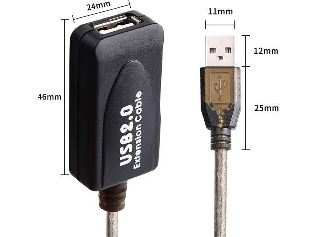 30FT USB Extension Cable, GGMTY USB 2.0 Type A Male to A Female Active Repeater Extension Cable 30ft, High Speed 480 Mbps