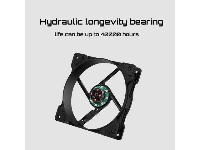 upHere 120mm Case Fan,Support 5V ARGB Addressable Motherboard SYNC,Colorful Cooler Speed Adjustable with Fan Control Hub for PC Cases, CPU...