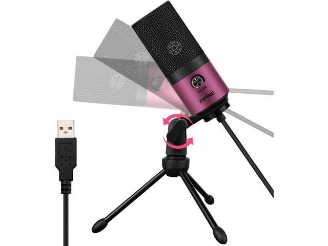 FIFINE USB Podcast Condenser Microphone Recording On Laptop, No Need Sound Card Interface and Phantom Power-K669