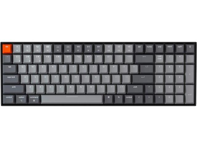 Keychron K4 96% Layout 100 Keys Wireless Bluetooth 5.1/Wired USB Mechanical Gaming Keyboard with Gateron G Pro Red Switch White LED Backlight N-Key.