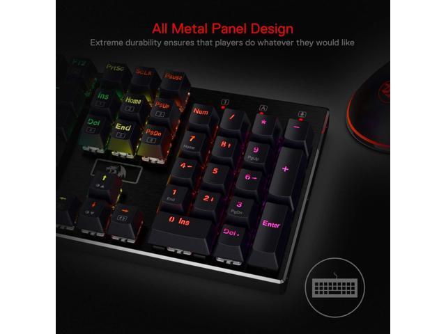 K556 RGB LED Backlit Wired Mechanical Gaming Keyboard, 104 Keys Hot-Swap Mechanical Keyboard w/Aluminum Base, Upgraded Socket and Noise Absorbing...