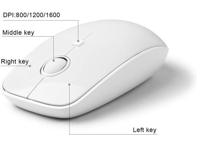 White Retro Typewriter Keyboard and Mouse Wireless Combo, Cute Wireless Keyboard with Retro Round Keycaps,2.4Ghz Full Szie Creamy Clicky &...