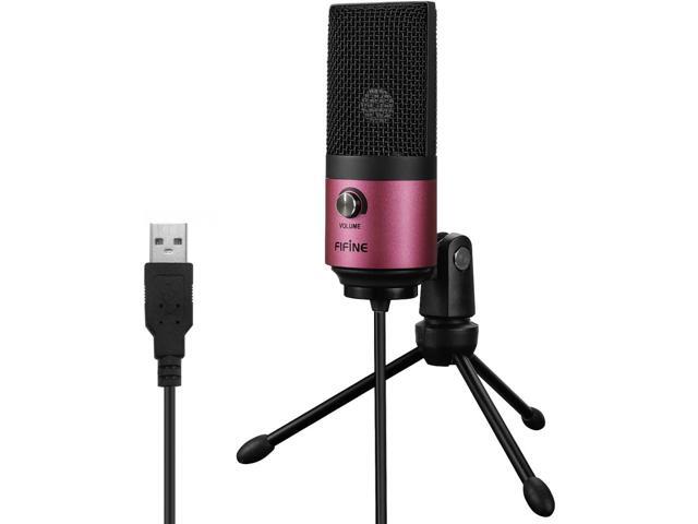 FIFINE USB Podcast Condenser Microphone Recording On Laptop, No Need Sound Card Interface and Phantom Power-K669
