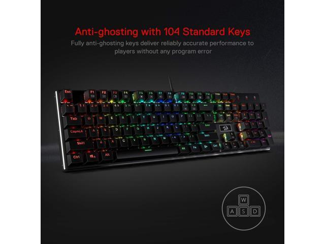 K556 RGB LED Backlit Wired Mechanical Gaming Keyboard, 104 Keys Hot-Swap Mechanical Keyboard w/Aluminum Base, Upgraded Socket and Noise Absorbing...