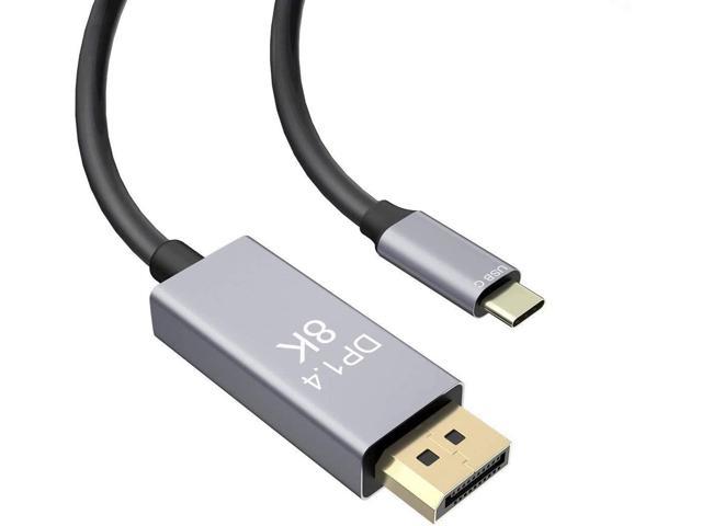 CABLEDECONN USB-C to DisplayPort 1.4 8K Cable 7680x4320 8K@60Hz 4K@144Hz HDTV Adapter for New MacBook 2017 2018 2019 Dell XPS 9.9ft (3Meter)