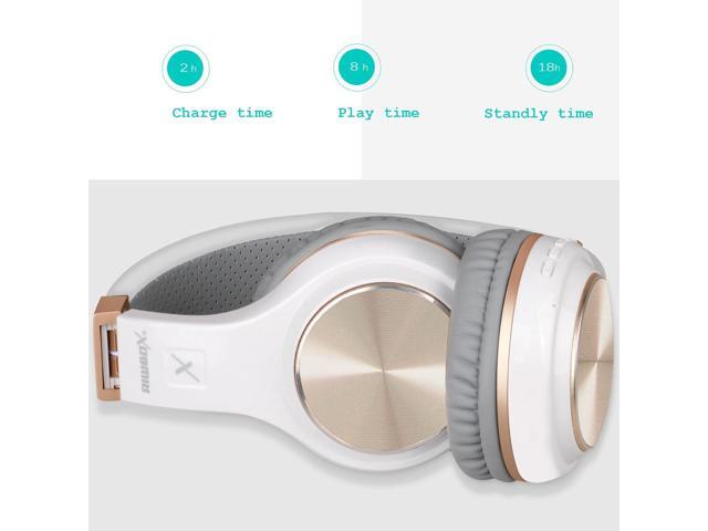 Riwbox Bluetooth Headphones, XBT-80 Folding Stereo Wireless Bluetooth Headphones Over Ear with Microphone and Volume Control, Wireless and Wired...