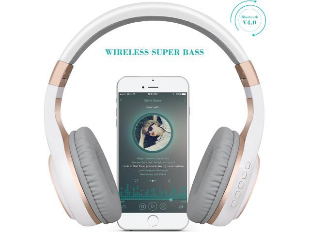 Riwbox Bluetooth Headphones, XBT-80 Folding Stereo Wireless Bluetooth Headphones Over Ear with Microphone and Volume Control, Wireless and Wired...