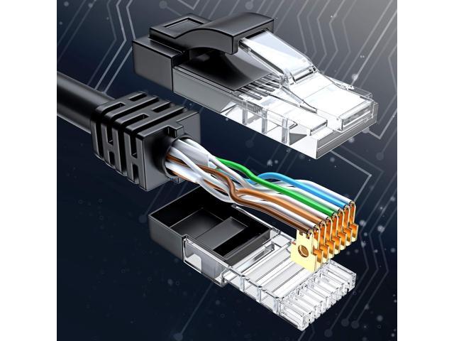 Maximm Cat 6 Ethernet Cable 6 Ft, 100% Pure Copper, Cat6 Cable (24 Pack) LAN Cable, Internet Cable, Patch Cable and Network Cable - UTP (Black) 6 Feet